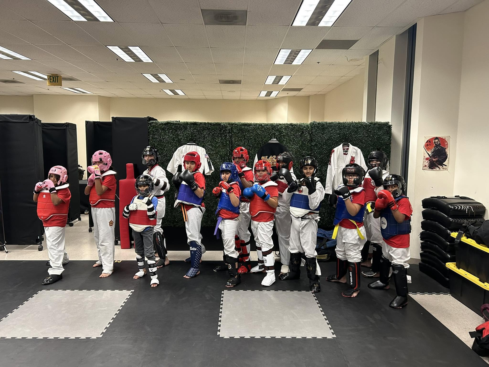 East Valley TEK youth students practicing Taekwondo sparring